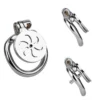 Negative Chastity Cage with Built-in Male Chastity Strap and Urination Tube Stainless Steel Construction 4 Sizes Available