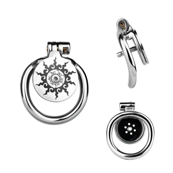 Negative Pressure Penis Cage Stainless Steel Built-in Male Chastity Lock with Urination Tube Design Restraint Toy