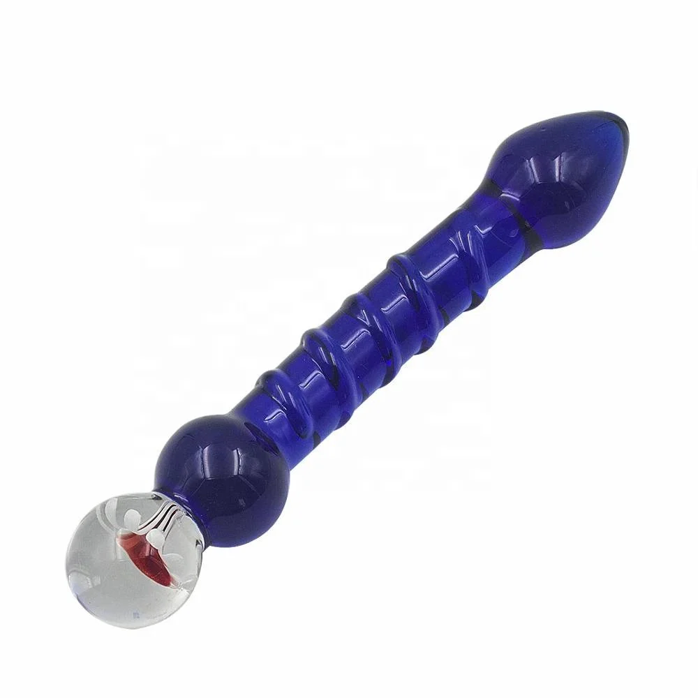 Vagina G-Spot Masturbation Blue Diamond Glass Sex Toys Femme Sex Anal Plug Butt for Men