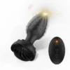 Silicone Rear Court Anal Plug with 10 Frequency Vibration and Remote Control Anal Sex Toy for Women