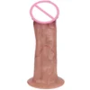 Skin Ovipositor Dildo with 5Eggs Realistic Penis Soft Silicone Adult Anal Plug Stimulation for Women Men