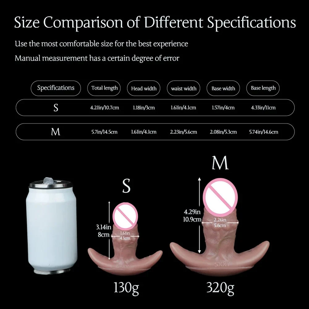 Realistic Anchor Vibrating Butt Plug, Dual Size Options, Soft Silicone Lifelike Feel Adult Toy for Couples