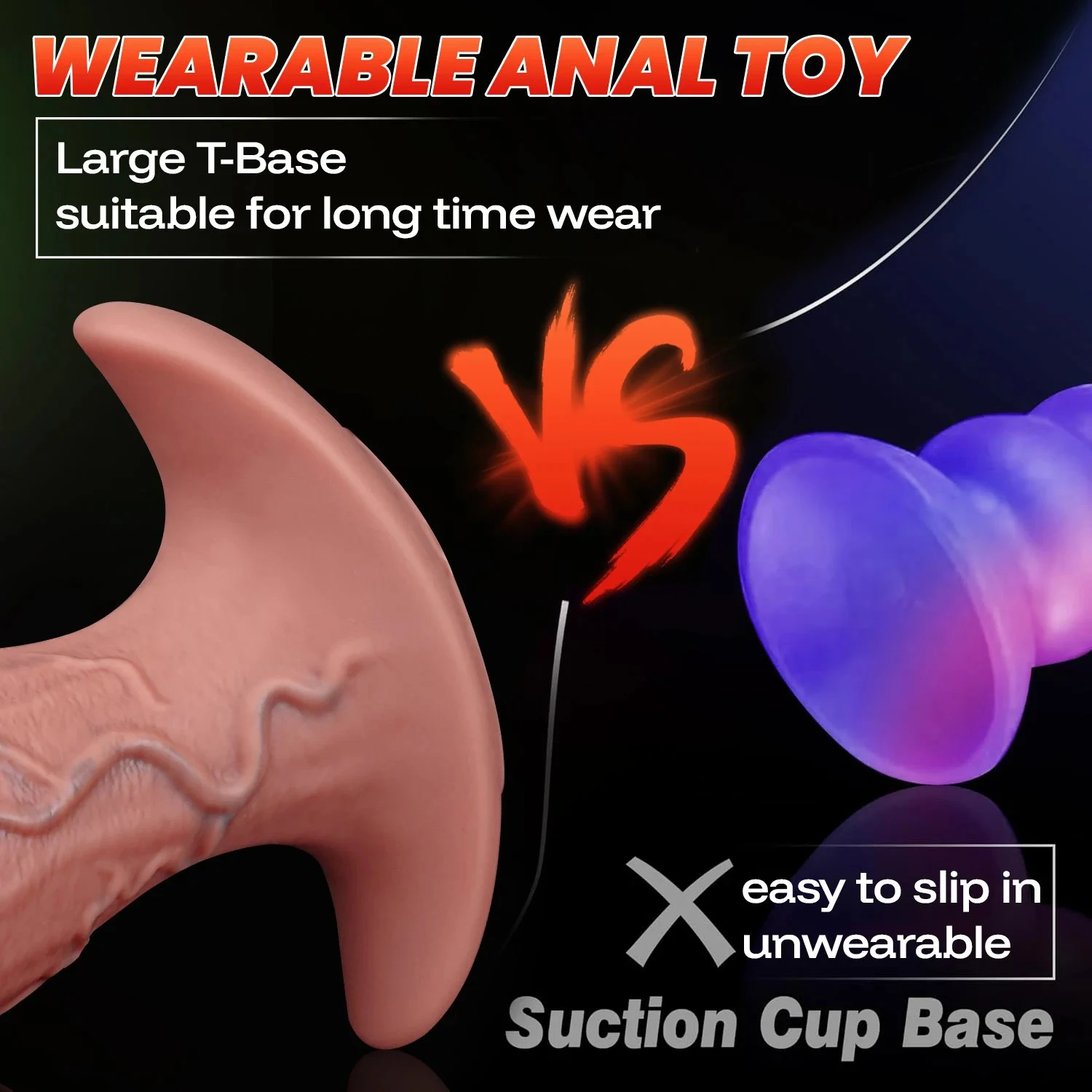 Super Thick Waterproof Eco-Friendly Wearable Realistic Anal Plug Large Liquid Silicone Dildos Soft Flesh Simulation