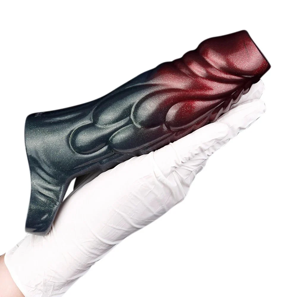 Latest Silicone Penis Sleeve Sex Toys - XL Male Penis Extender Realistic Cock Sleeve Couple Game Flirting Sex Toy