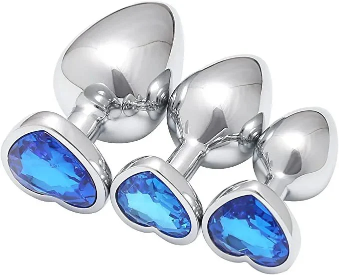 Trainer Extensions 3 Pack Anal Plug Kit Aluminium Alloy Waterproof Butt Toy for Female Anal Sex Toys Men Women Gifts
