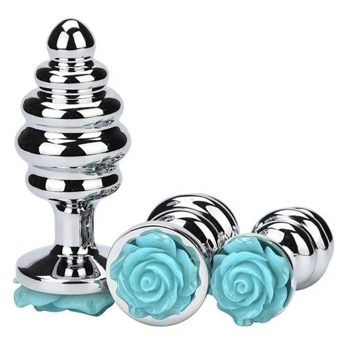 Twisted Stainless Steel Anal Plug Sex Toy for Men and Women's Anal Enjoymen