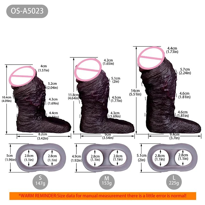 Liquid Silicone Male Penis Extender Safe and Soft Open Design Realistic Experience Male Sex Toy