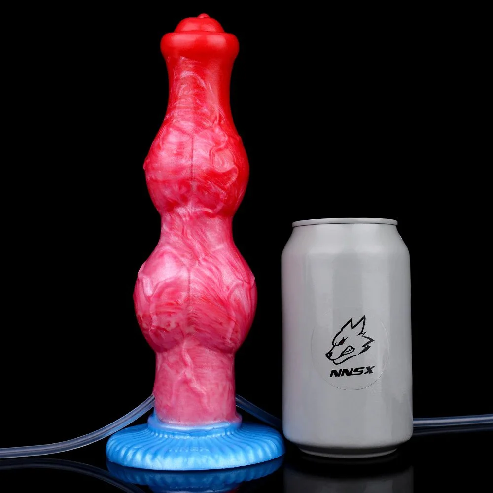 S,M Size Fantasy Dog Knot Inflatable Squirting Masturbator Realistic Animal Dildo Orgsm Ejaculation Sex Toy for Man and Woman