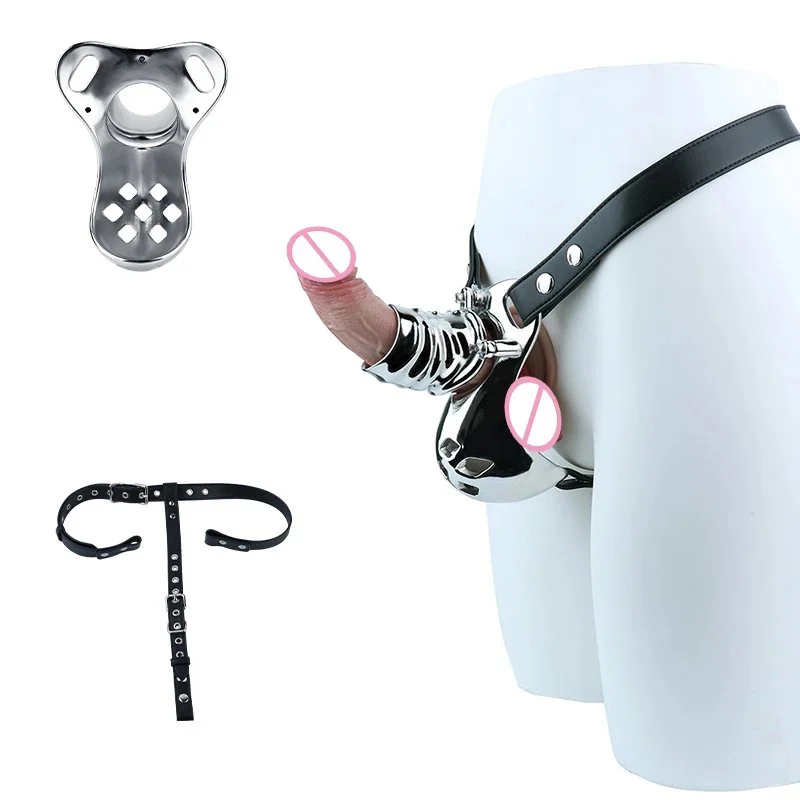 Male Enhancement Toy Stainless Steel Penis Support Effectively Assists Insertion Wearable and Adjustable Adult Toy
