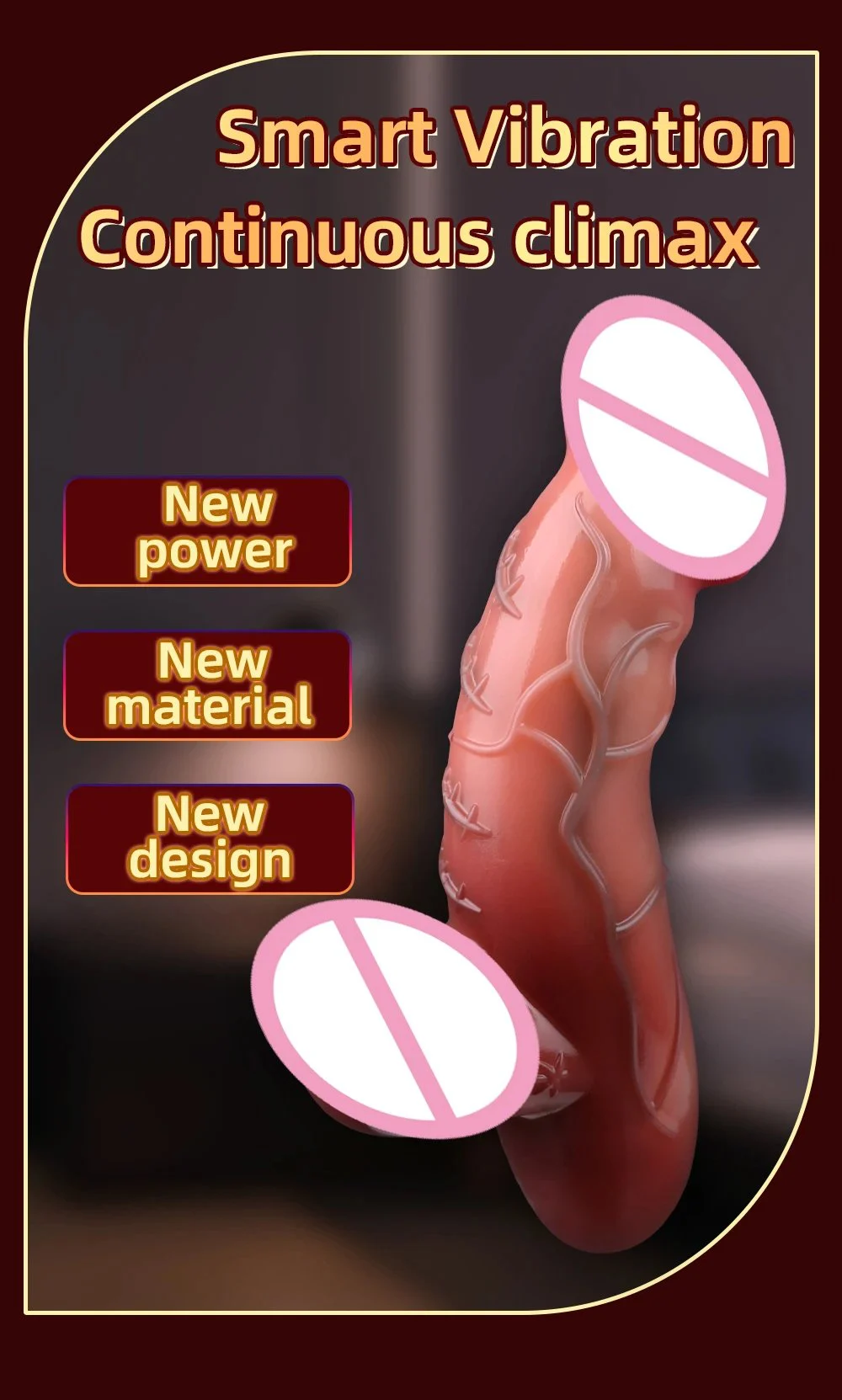 Ergonmically Designed Realistic Silicone Vibrator Heating Dildo Vibration Rod Sex Toys Anal Plug for Women
