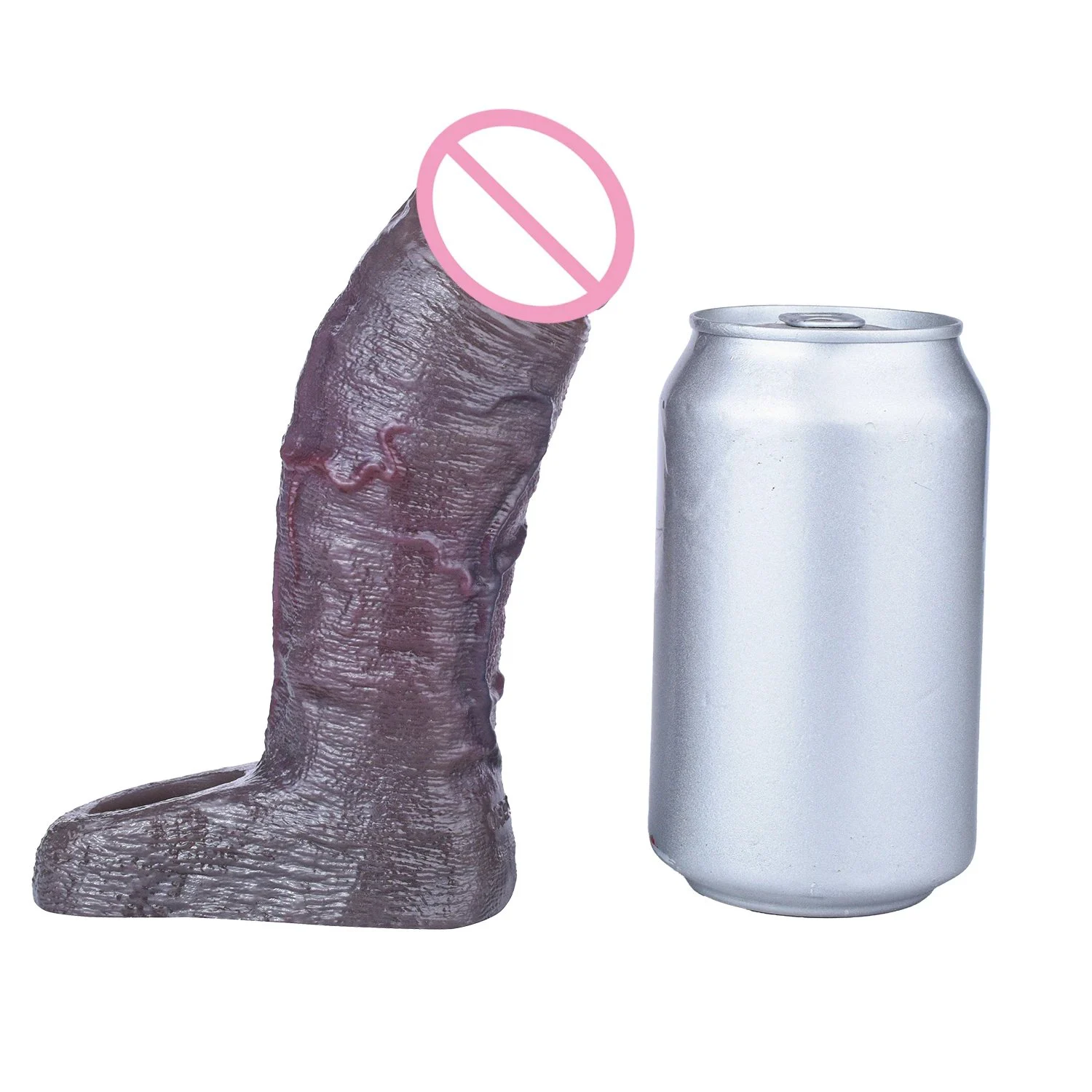 Male Open Head Ultra Realistic Silicone Penis Sleeve Hollow Cock Sheath Delay Ejaculation Discreet Adult Sex Toy