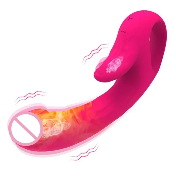 Clitoris Sucking Simulator 2 in 1 Dildo Vibrator Tongue Licking Vibrator for Female Masturbation