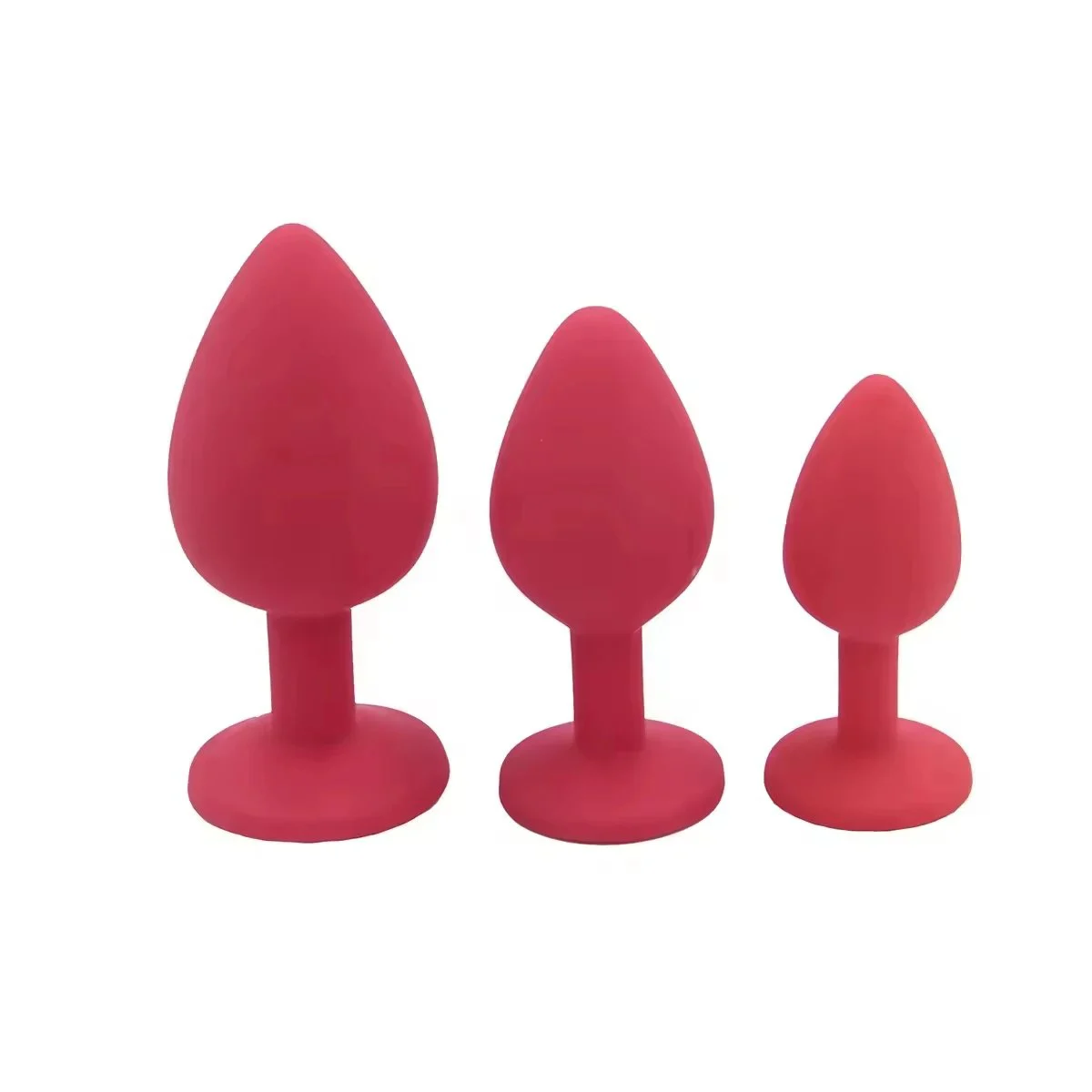 Anal Sex Trainer 3PCS Silicone Jeweled Butt Plugs Anal Sex Toys Kit for Starter Beginner Men Women Couples