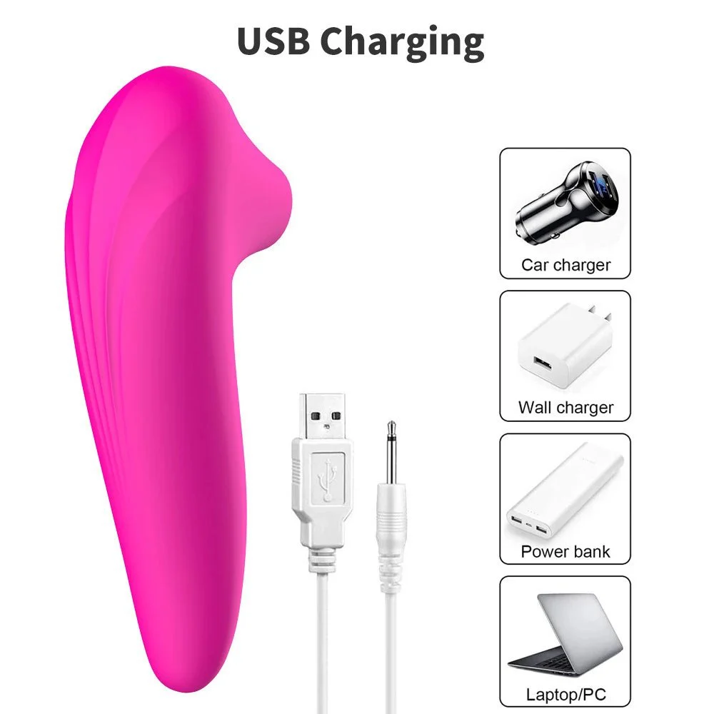Female Masturbation 10 Modes USB Women Sex Toys G Spot Clitoral Nipple Sucking Vibrator