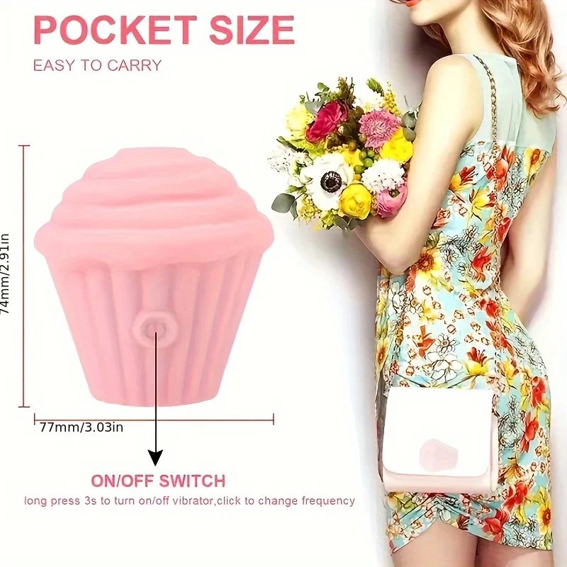 Couples Mini Vibrator Clitoral Anal Stimulation Ice Cream Sucking Cake Adult Nipple Suction ABS+Silicone IPX7 Vibrating