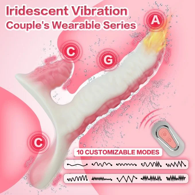 Dual-Wearer Three-Point Vibrating Fantasy Dildo Vibrating Masturbator for Women 3 Speeds + 7 Vibration Frequencies