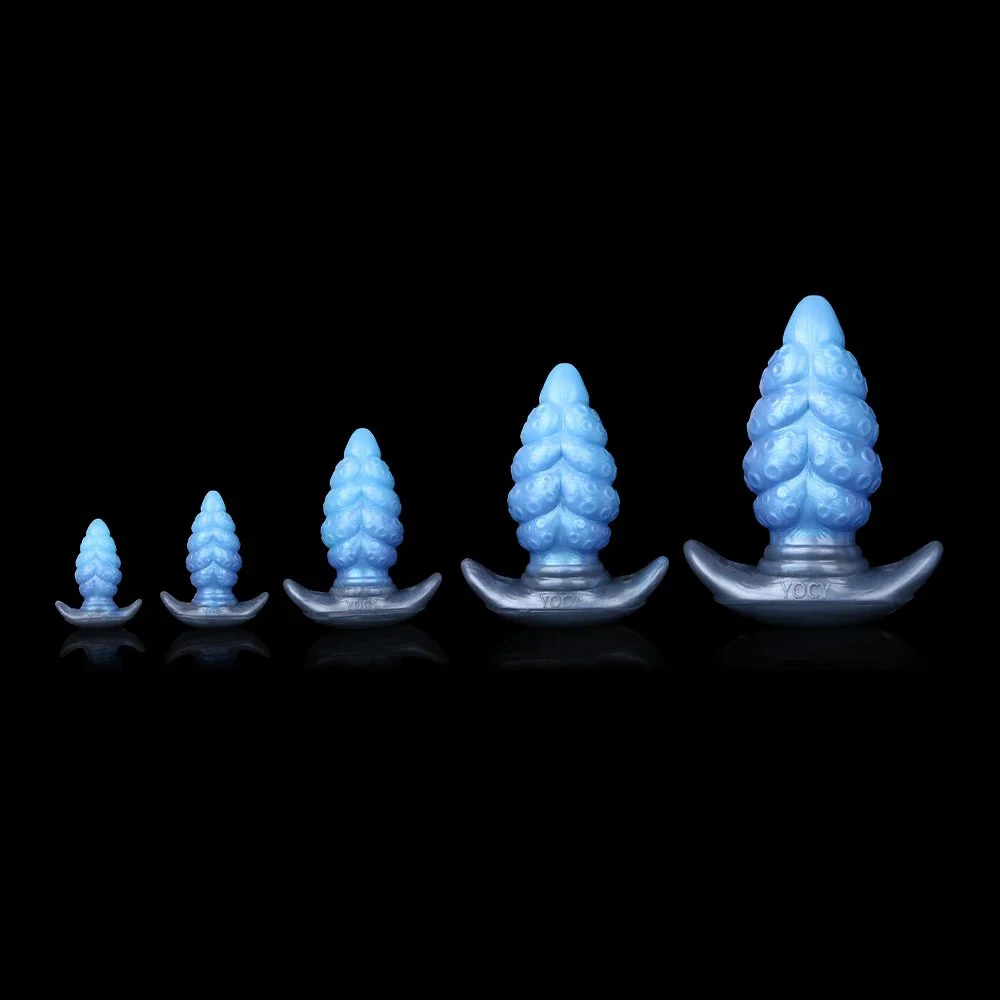 Wearable Dildo Anal Plug Vibration Sexual Stimulation Gay Crystal Blue Big Anal Plug Game Gay Fetish Sex Toys