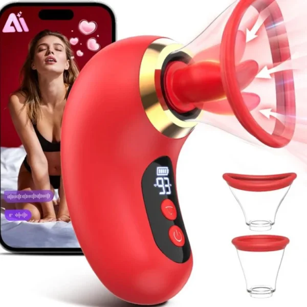 App Control Digital Display Tongue Sucking Vibrator Sex Toys for Women Masturbation