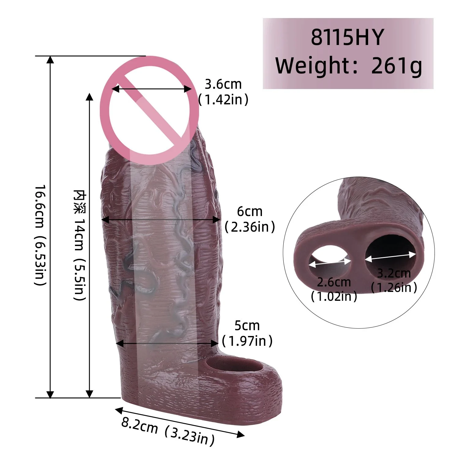 Reusable Black Penis Sleeve Extender Realistic Textured Cock Extender Stretchy Ultra-Soft Material Cock Enlarger for Men Couple