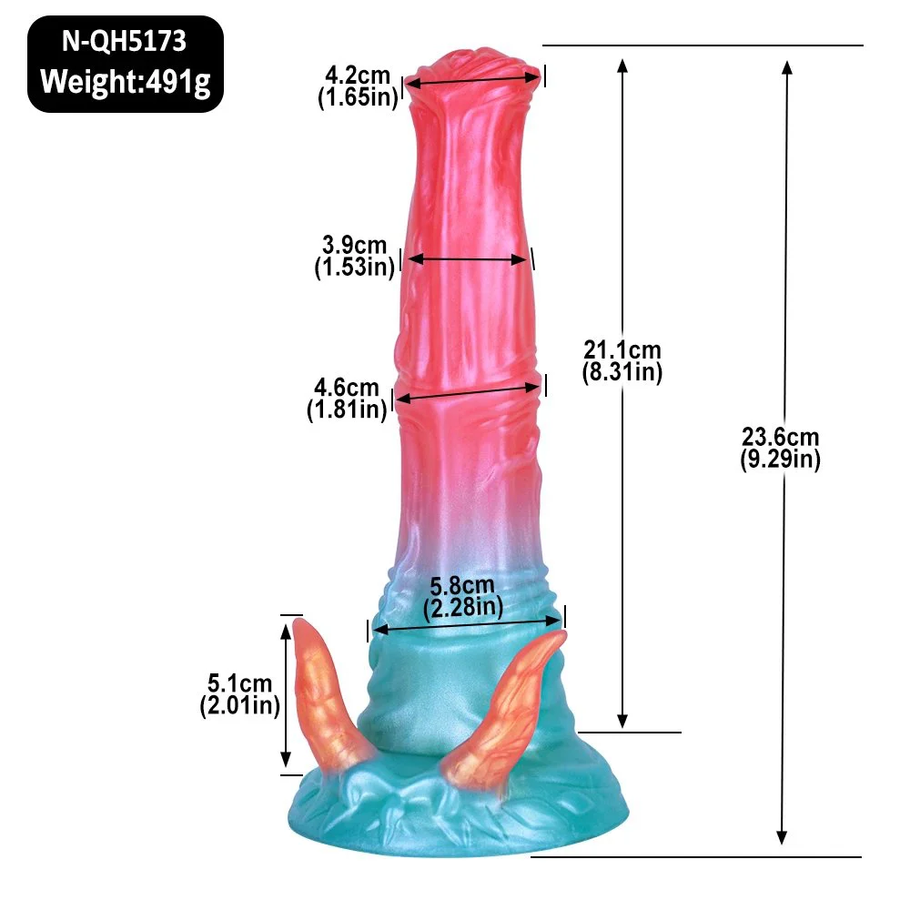 9.29 Inches Fantasy Dildo Horse Long Anal Dildo Butt Plug Adult Toys with Suction Cup for Men Beginners