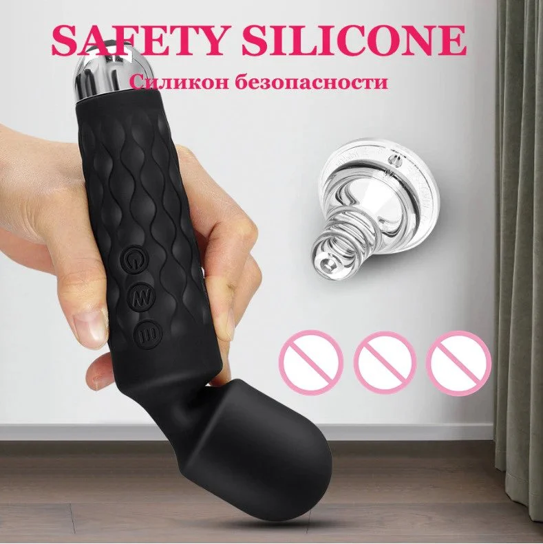 Female Masturbation 20 Modes Clitoris Stimulation Av Massager Wand Vibrator Sex Toys for Women