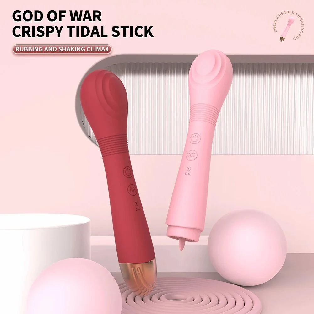 Gelance Double Head Vibrating Tongue Licking Vibrator Soft Silicone USB Charging G-spot Female Masturbation Vibrator