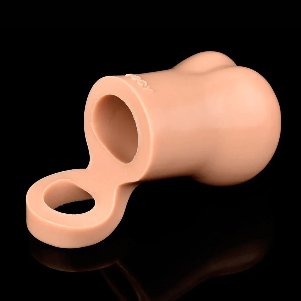 Male Penis Sleeves Delay Ejaculation Cock Ring for Couple Enhancer Enlargement Sex Toys Reusable Condom Gay Condom