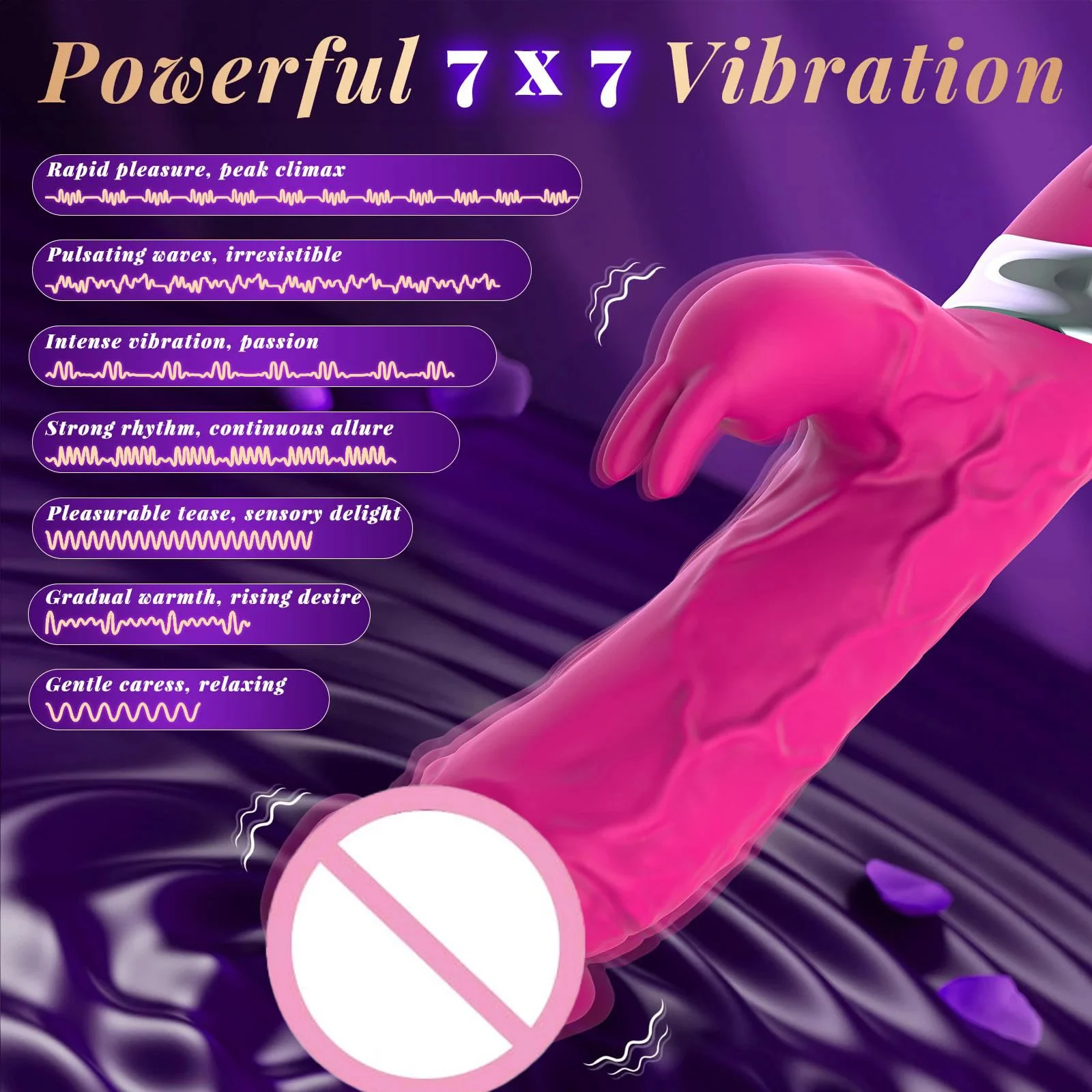Gelance Thicker Huge Rabbit Vibrator AI Sync 3.0 Motor 7 Modes Waterproof Flexible Silicone USB Rechargeable Clitoral G-Spot