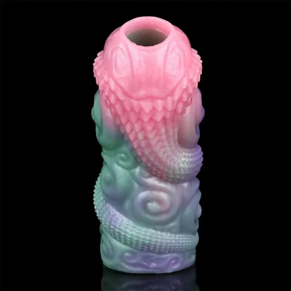 Galactic Charm Lurking Crown Male Penis Extender Effective Enlargement Safe Silicone Opening Design Dildo Cover