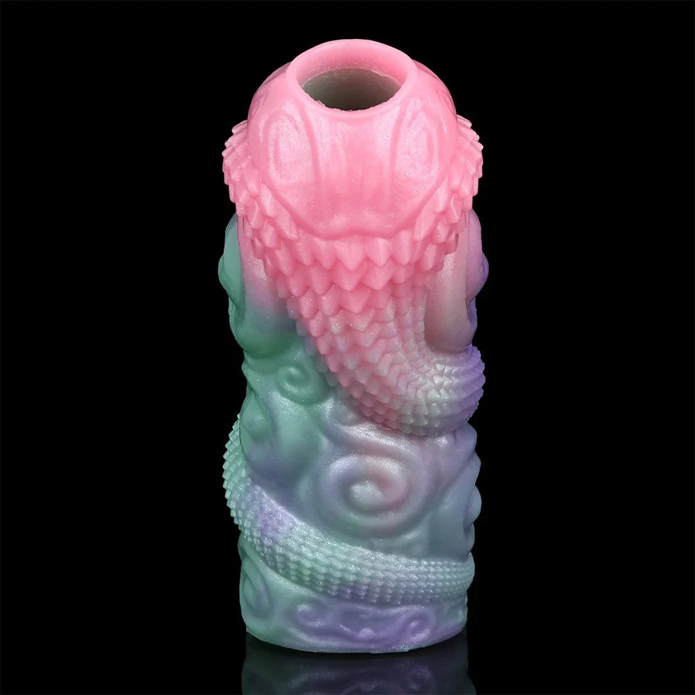 Galactic Charm Lurking Crown Male Penis Extender Effective Enlargement Safe Silicone Opening Design Dildo Cover