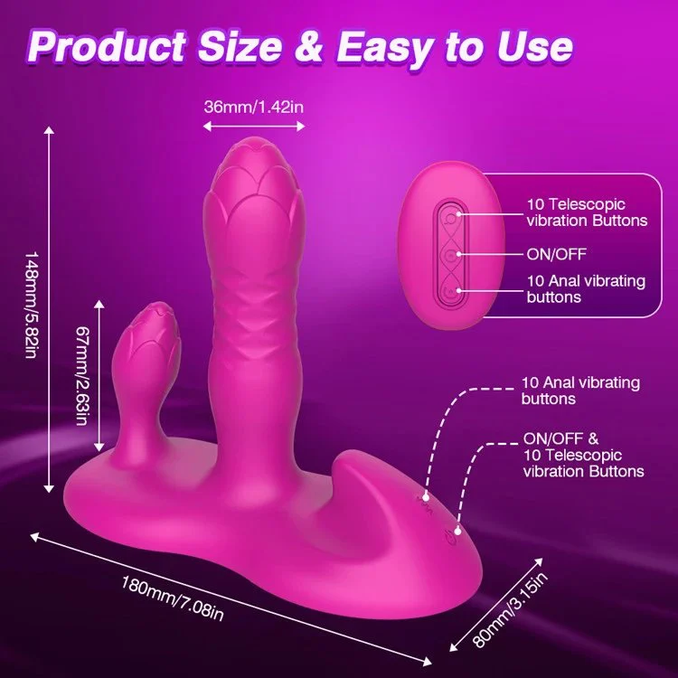 App Seat Cushion Clitoral Vaginal Female Masturbator Wireless Remote Control Telescopic Dildo Vibrator Sex Toys for Women