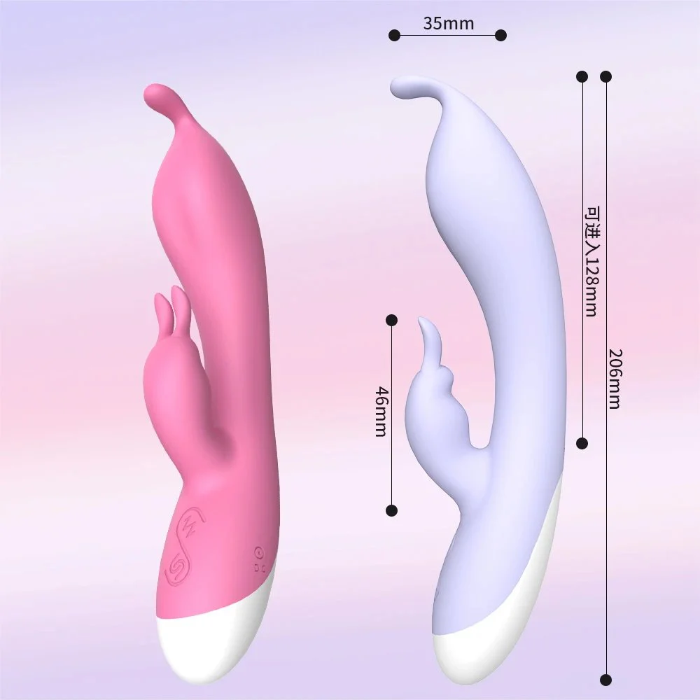 Gelance 12 Frequency Double Head Vibration Female Sex Toy Rabbit Double-headed Vibrator Masturbator for Woman