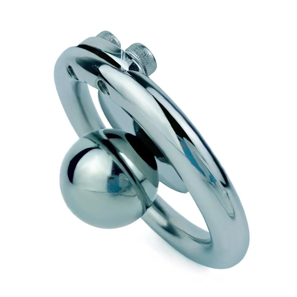 Penis Ring Metal Beads Heavy Stainless Steel Simple Chastity Cage Men's BDSM Sex Toys Ring Chastity Device Sex Toys