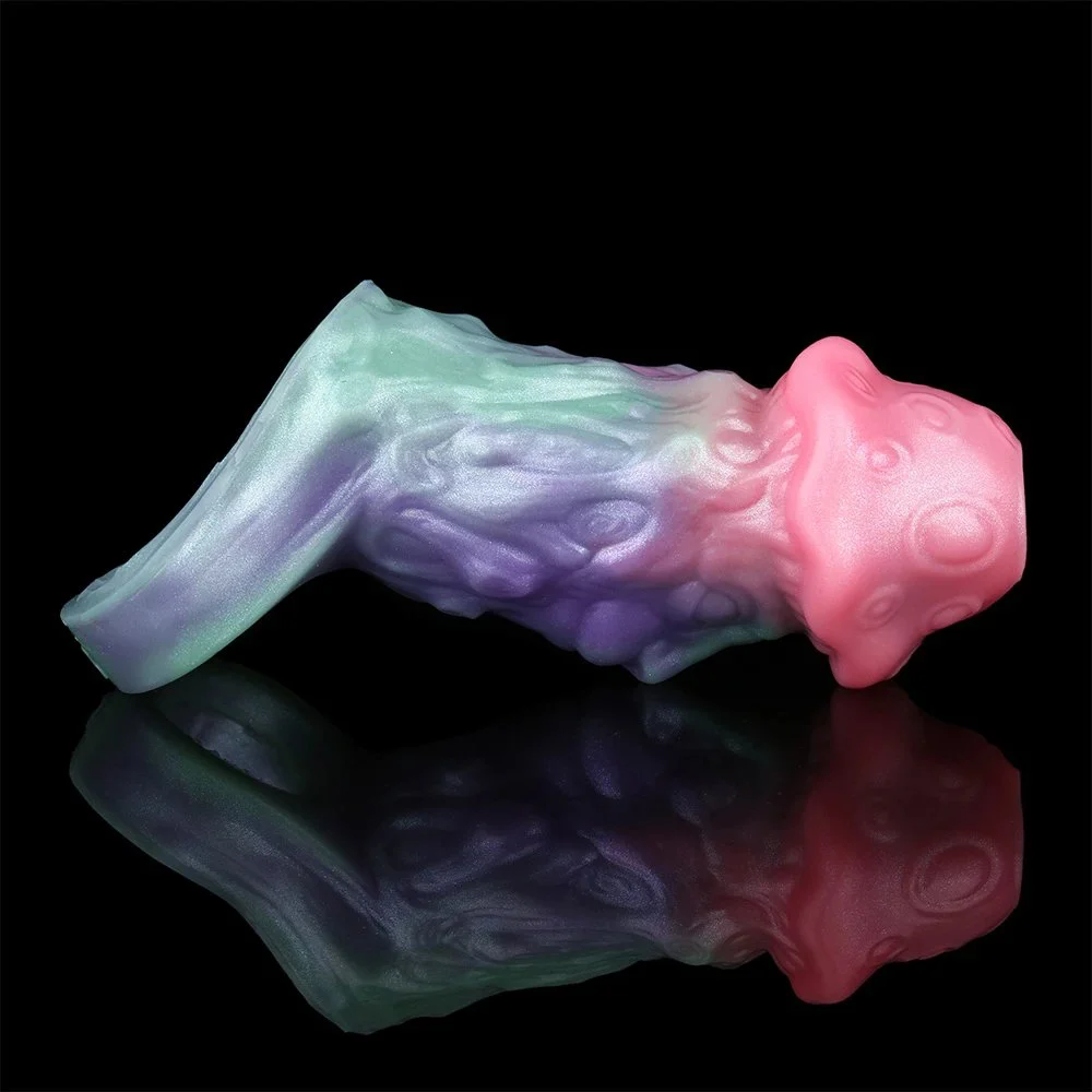 Galactic Charm Fantasy Monster Silicone Sleeve Penis Open Enlargement Sleeve Male Dildo Extender Sex Toys
