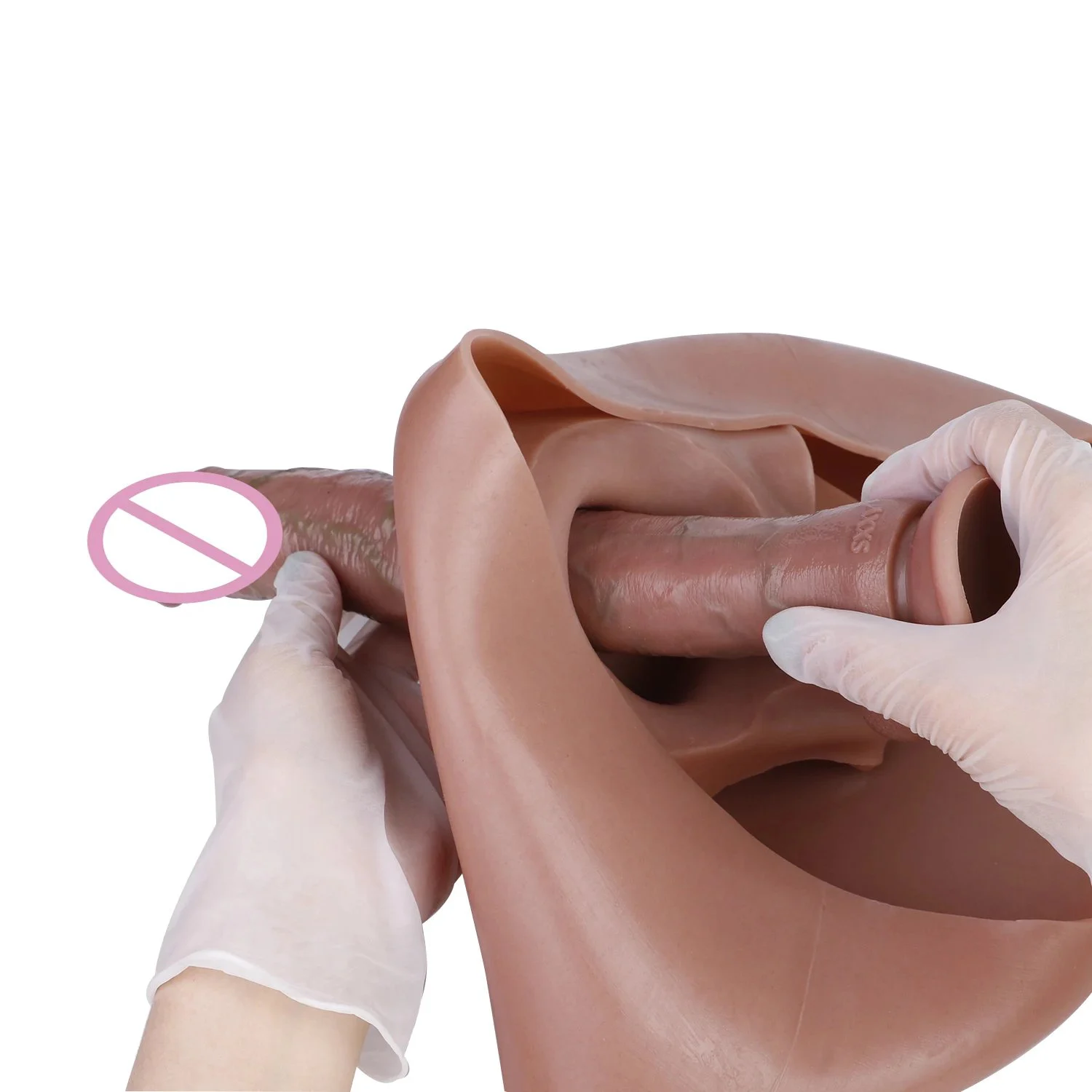 Men Strap on Dildo Sex Toys for Woman Gay Panties Wearable Hollow Penis Lengthen Sleeve Strap on Dildo Silicone Pants for Man