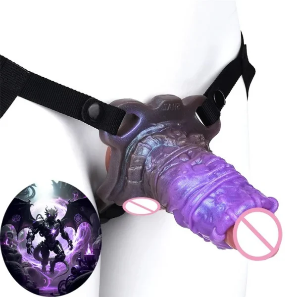Monster Penis Sleeve Realistic Cock Ring Silicone Wearable Adult Sex Toy for Men and Couple,Fantasy Cock Extender Sleeve