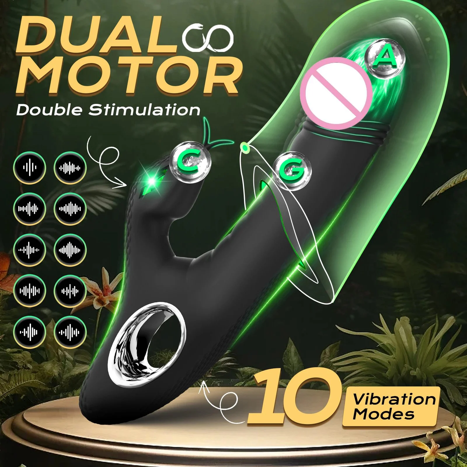 Female Masturbation Devices Rabbit Clitoral Vibrator Snake-Inspired G-Spot Dildo Vibrator Sex Toy for Women Clitoris Stimulator