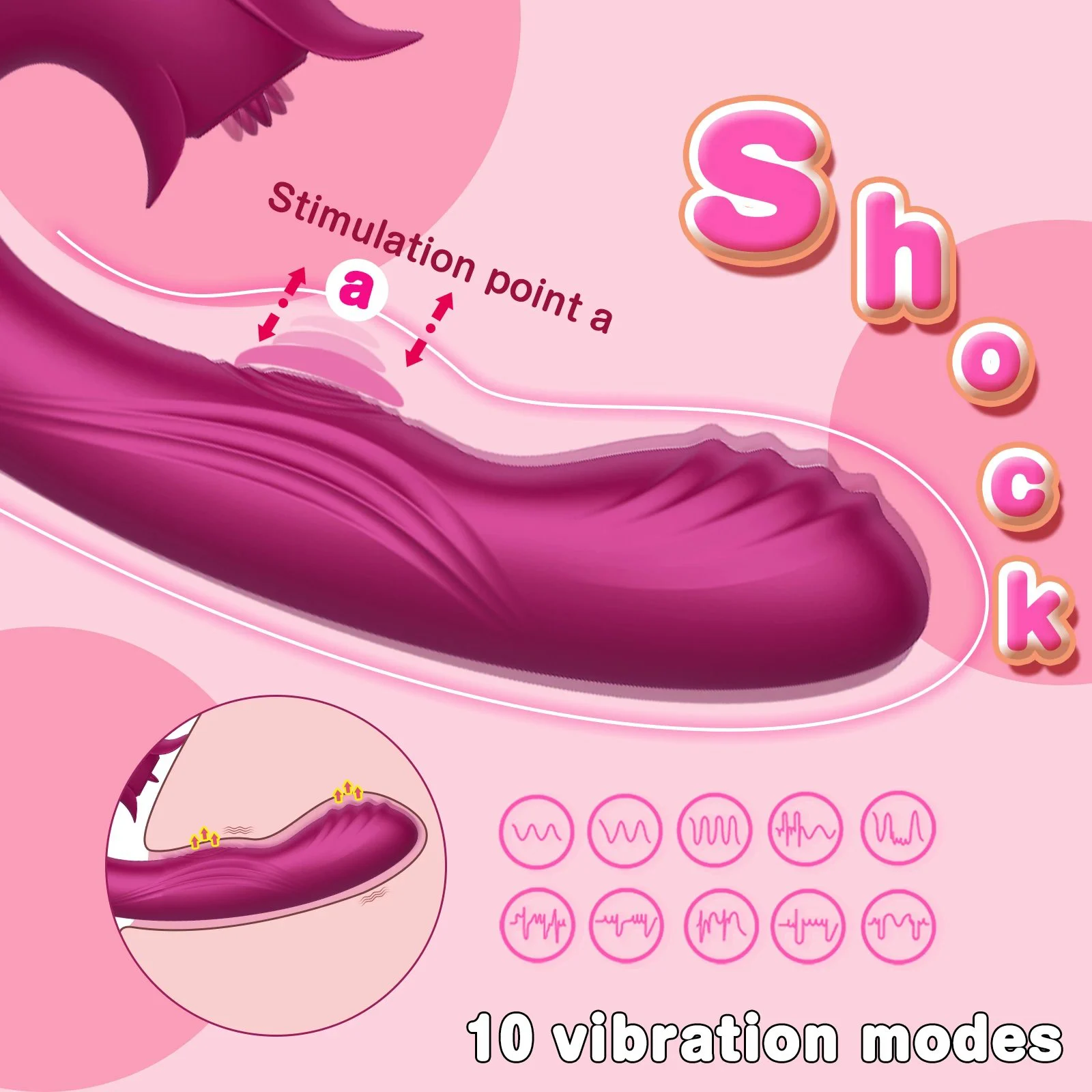 Female Masturbation Tongue Licking Sucking Vaginal G-Spot Rabbit Vibrator Adult Sex Toys for Women