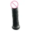 28.5cm 11 5.8cm Huge Anal Butt Plug Flexible Sex Toy Realistic Lifelike Silicone Dildo Black Lengthy Dildo 12 Inch for Men