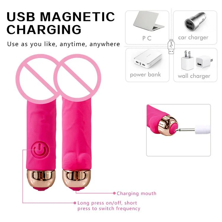 APP Charging AV Vibrator Mini Bullets Dildo Vibrator for Female Masturbator
