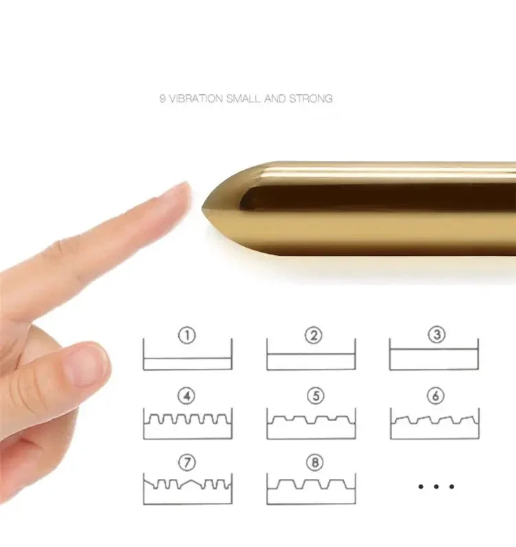 Female Masturbation Sex Toys for Women 10 Speed Rechargeable Metal Vibrating Bullet Vibrator Necklace