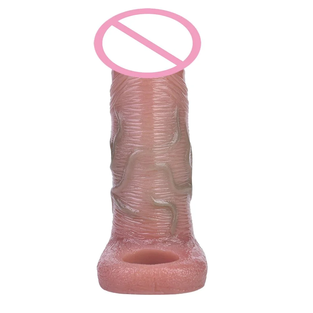 Realistic Cock Sleeves Silicone Penis Sleeve Delay Ejaculation Penis Sleeve Sex Toys for Men