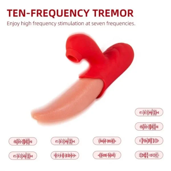 Female Slapping Licking Vibrator with Sucking Vibration 10 Frequencies for Enhanced Pleasure