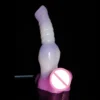 10.24 Inch Large Animal Wolf Artificial Penis Squirting Silicone Sex Toy for Women
