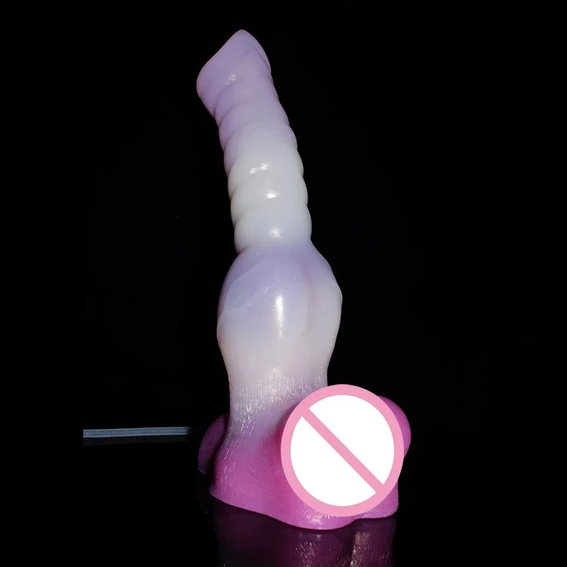 10.24 Inch Large Animal Wolf Artificial Penis Squirting Silicone Sex Toy for Women