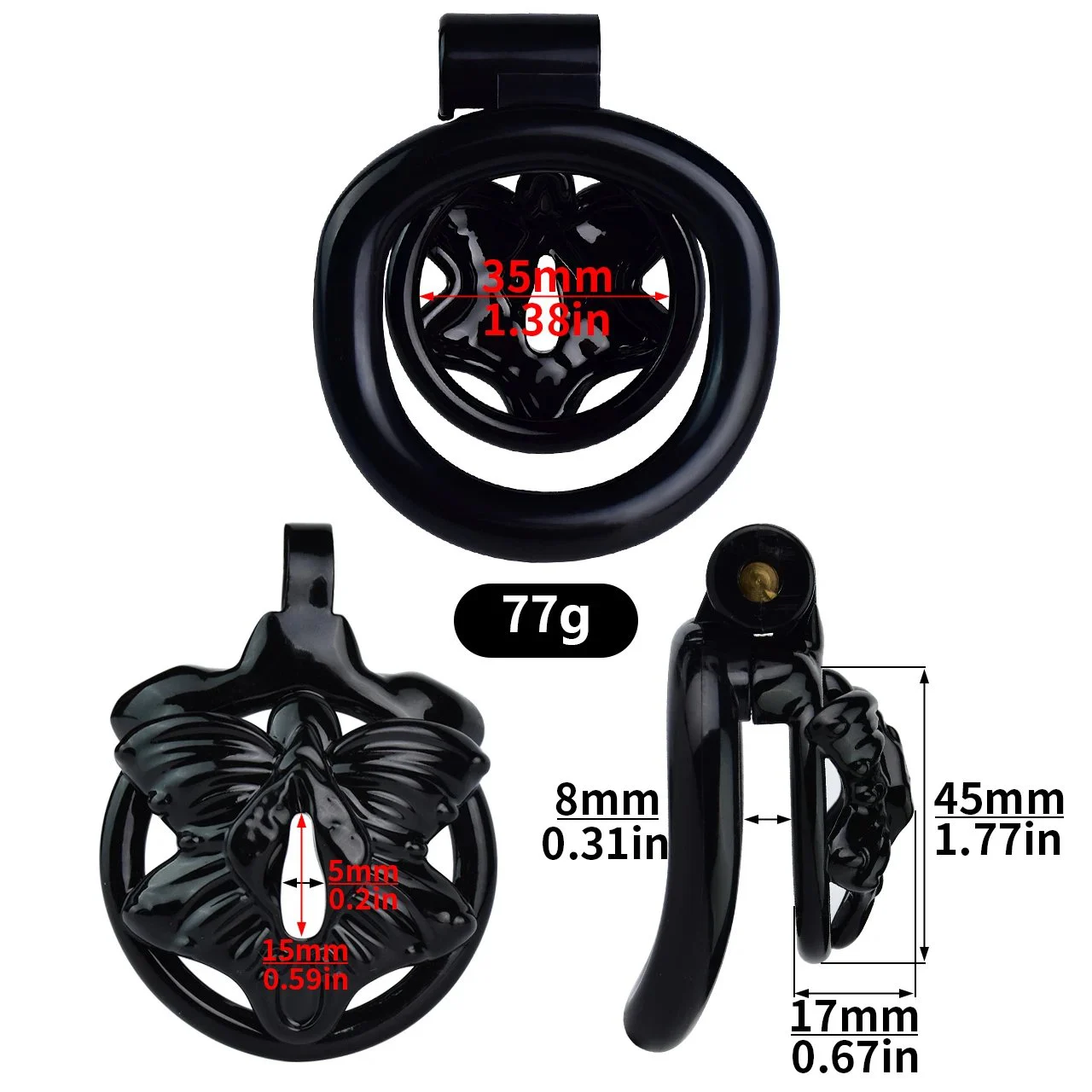 Resin Male Chastity Cage Sissy Chastity Device Ventilate Cage Belt 4 Rings Butterfly Chastity Cage for Men Toys