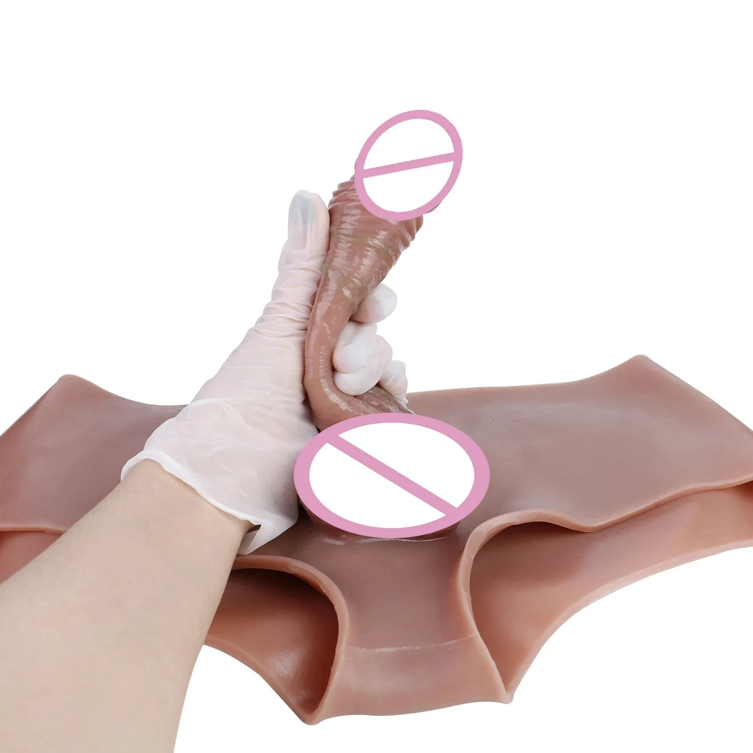 Men Strap on Dildo Sex Toys for Woman Gay Panties Wearable Hollow Penis Lengthen Sleeve Strap on Dildo Silicone Pants for Man