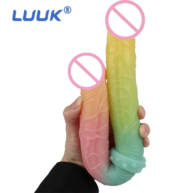 40cm Super Long Double Headed Dildo Liquid Silicone Sex Toys Simulation Masturbator Dildo for Lesbian
