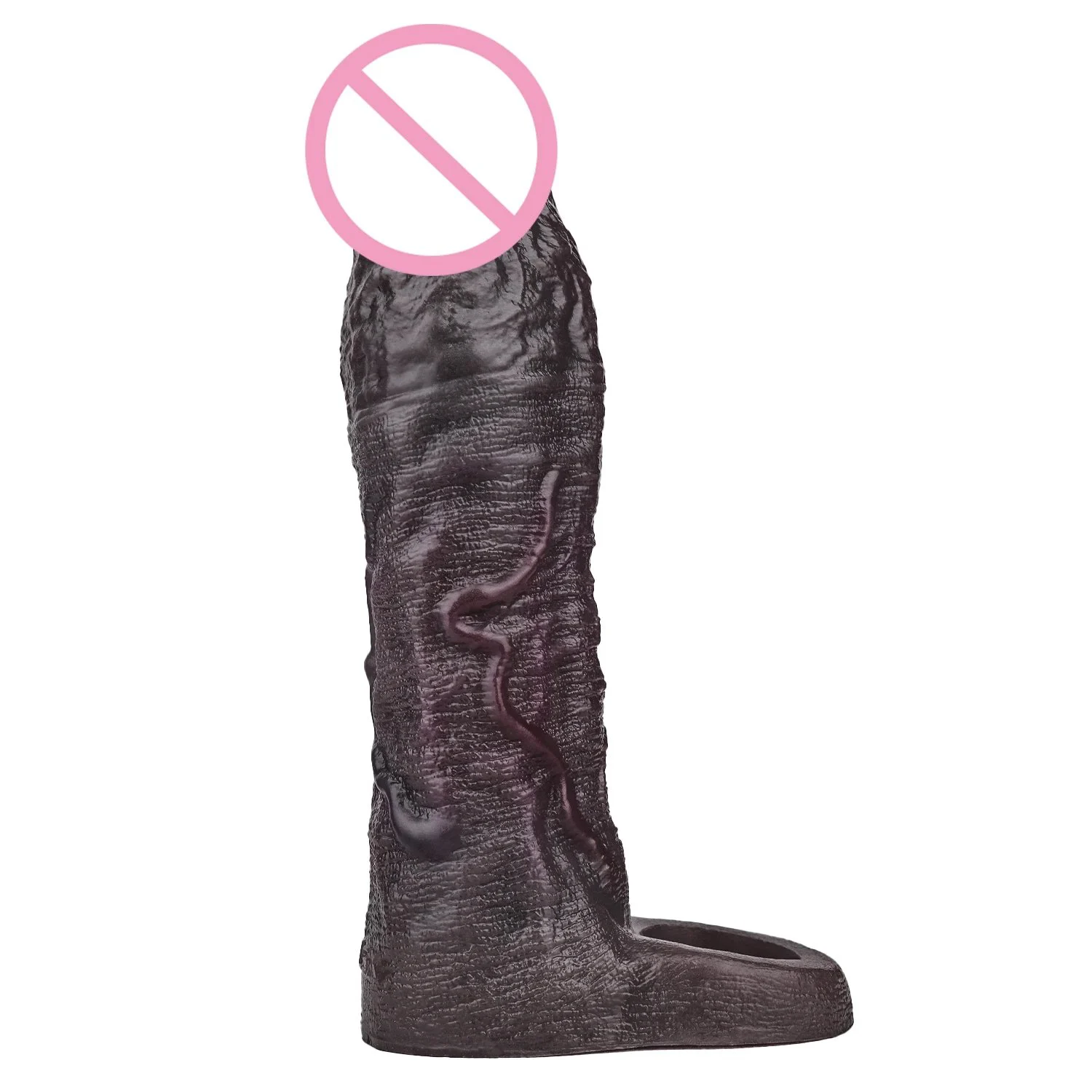 Real Veins Super Soft Penis Sleeve Close Head Realistic Hollow Dildo With Cock Ring Delay Ejaculation Sex Toy for Adult Men