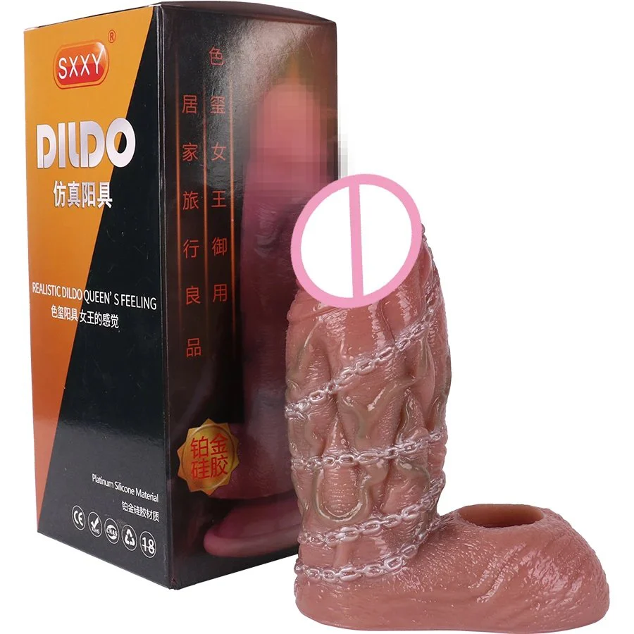 Realistic Penis Sleeve With Anti-drop Silicone Male Sex Toys for Men Enlargement Super Thick Male Penis Sleeve Extender